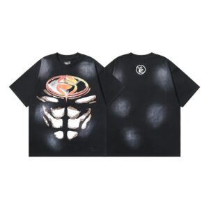 Hellstar American hipster high street washed old vintage print t-shirt