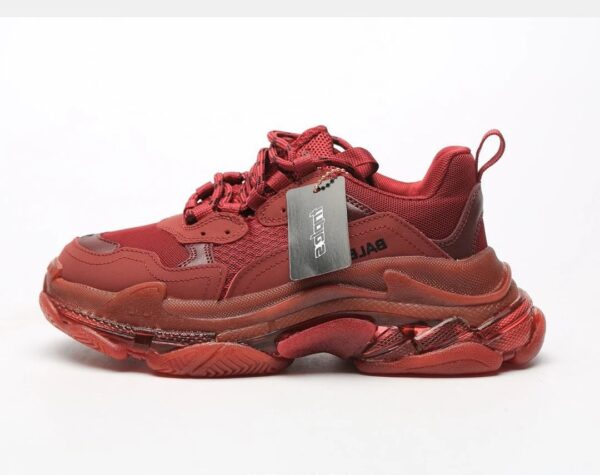 BALENCIAGA 2nd generation ins heightened daddy shoes Wine Red