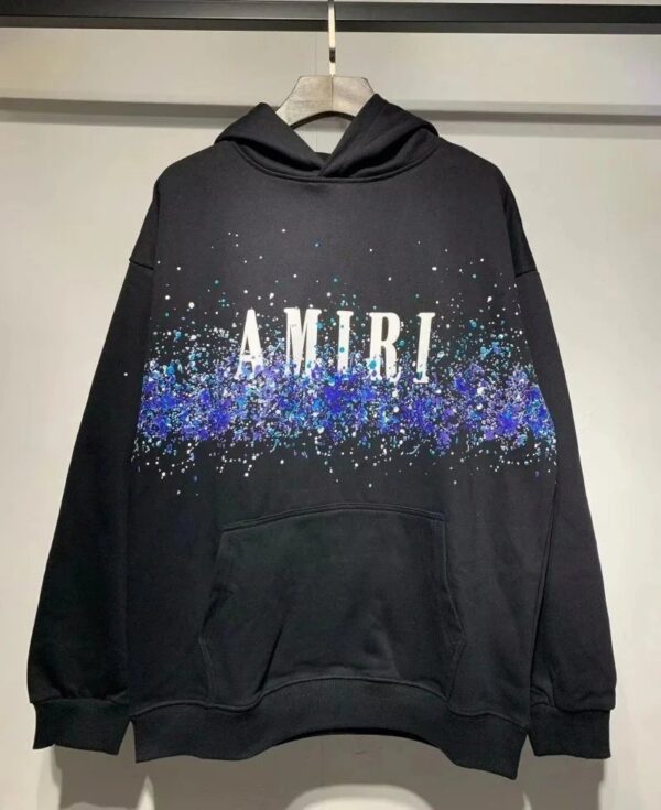 Amiri Logo Print Ink Splash Hoodie Multicolor Collection