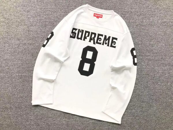 Supreme White Long Sleeve Jersey