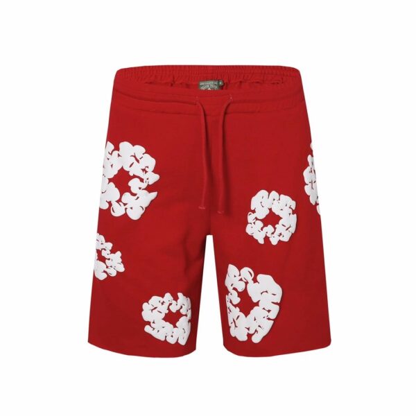 DENIM TEARS Foam Printed High Street Shorts Red - 图片 2