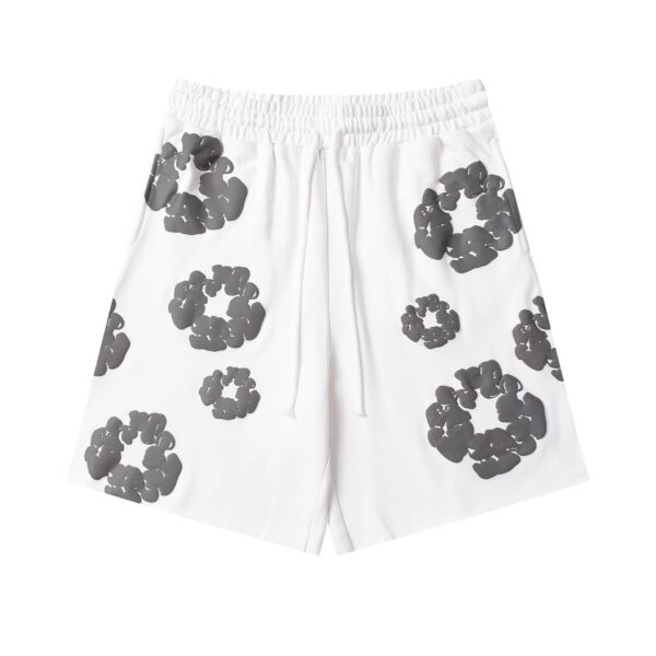 DENIM TEARS Foam Printed High Street Shorts White Gray