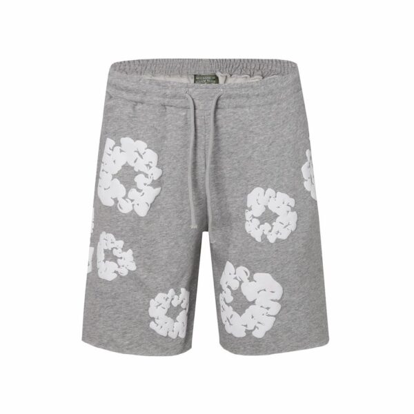 DENIM TEARS Foam Printed High Street Shorts Grey - Image 2