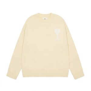 Ami  Big Heart Classic Jacquard Sweater