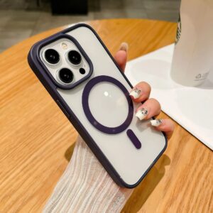 Apple Transparent Magnetic Electroplated Frame Phone Case