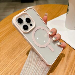 Apple Transparent Magnetic Electroplated Frame Phone Case