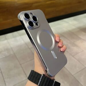 Metal paint frameless magnetic iPhone case