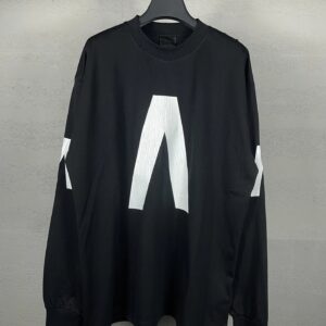 Balenciaga High Version 2025 Archive Collaboration Cracked Print Washed Distressed Long Sleeve
