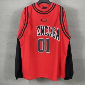 Balenciaga High Version 25 Autumn Basketball Jersey Fake 3-Piece Set Embroidered Long Sleeve