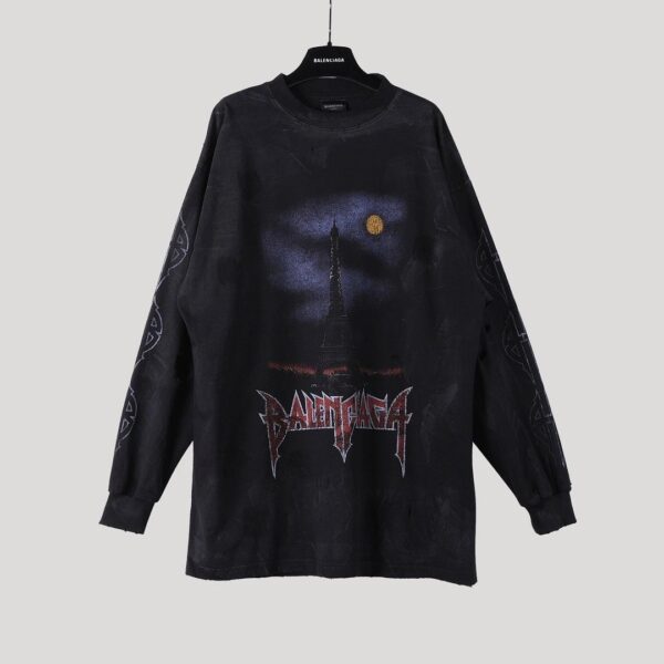 Balenciga Iron Tower Long Sleeve Pullover