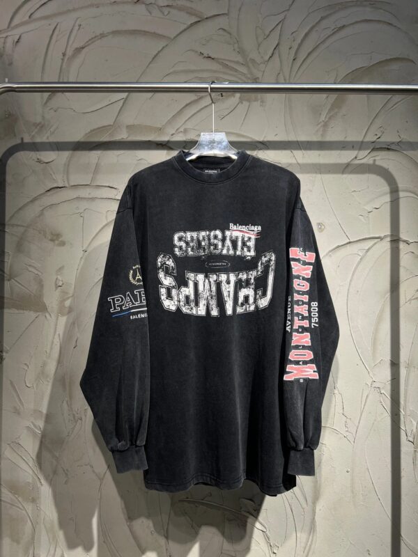Balenciaga's new BLCG | 25fw Spring/Summer new logo collection series washed long sleeves