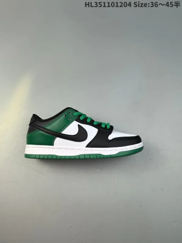 Nike SB Dunk Low Black and green color scheme