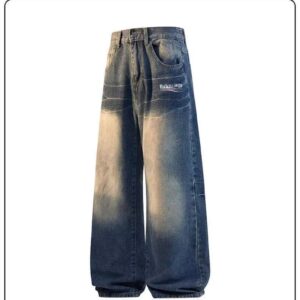 Balenciaga Retro Hong Kong-Style Oversized Straight-Leg Limited Edition Jeans