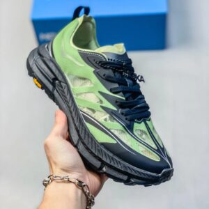 HOKA Running Sneakers Green Color Block