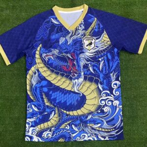 JAPAN Dragon Emblem Navy Blue Ascending Dragon Totem Trend T-Shirt