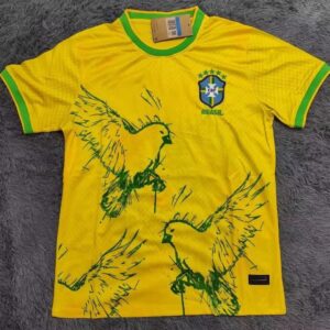 Brazil National Team Flying Bird Totem Bright Yellow & Green Contrast T-Shirt