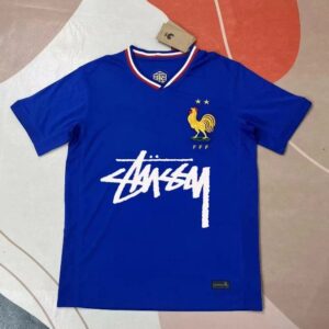 Stussy FFF Rooster Collaboration Blue Streetwear Jersey