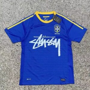 Stussy BRASIL Collaboration Blue Street Soccer Jersey