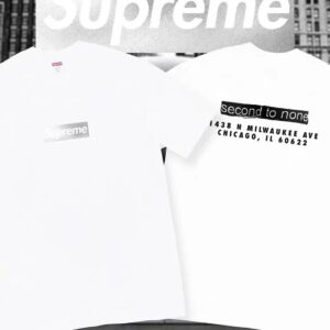 Supreme Box Logo Chicago Slogan White T-Shirt