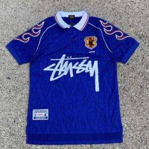 Stussy Flame Totem Series Blue Sports Jersey