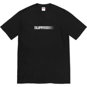 Supreme Motion Blur Logo Black Streetwear T-Shirt