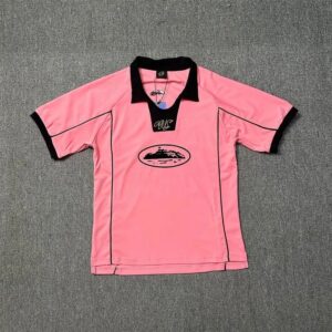 Corteiz Jersey Island Pink Street Casual Polo Shirt