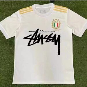 Stussy Italian Football Federation Collaboration White Streetwear Jersey