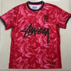 Stussy KOREA Exclusive Red Geometric Camouflage Jersey