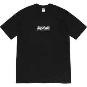 Supreme Flame Print Black Streetwear T-Shirt