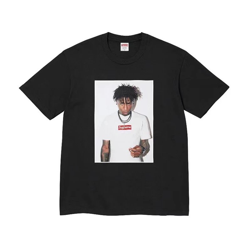 Supreme Street Portrait Series Black Cotton T-Shirt