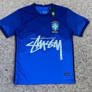 Stussy x Brasil Collaboration Blue Street Sports Jersey
