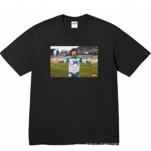 Supreme Classic Sports Print Black Retro Street T-Shirt