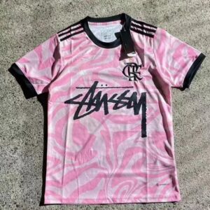 Stussy Classic Graffiti Pink Camouflage Sports Jersey