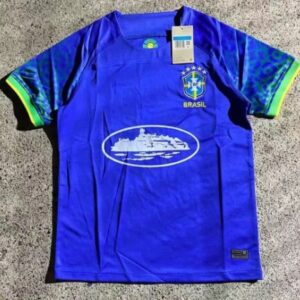 Stussy Brazil Brazilian-Themed Street Soccer Blue Jersey
