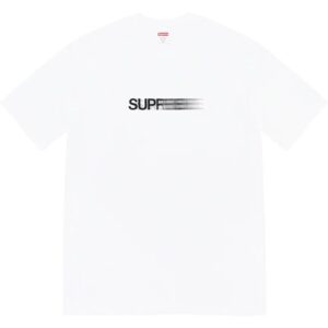 Supreme Motion Blur Logo White Streetwear T-Shirt