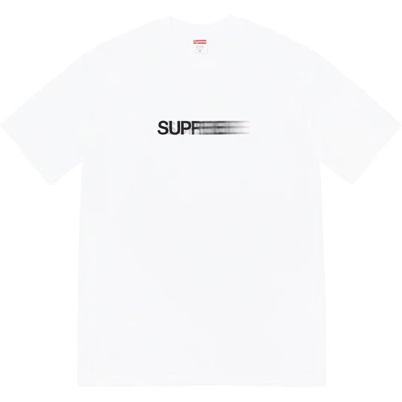 Supreme Motion Blur Logo White Streetwear T-Shirt