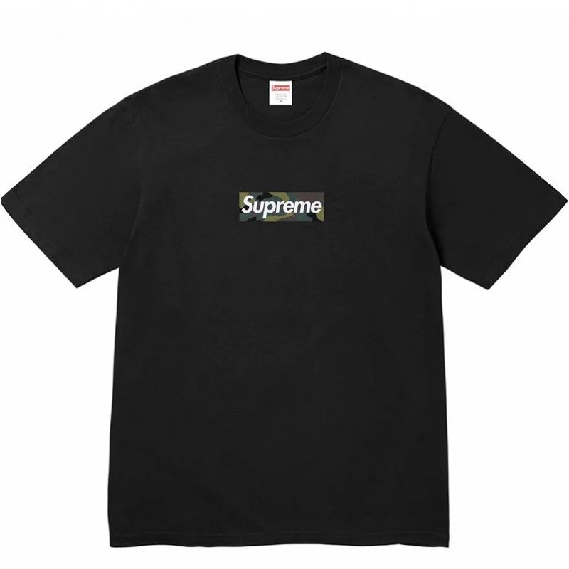 Supreme Box Logo Black Camo Label Streetwear T-Shirt