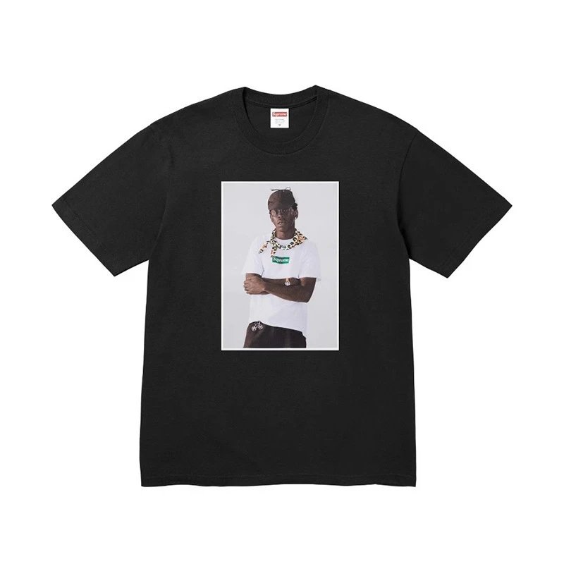Supreme Portrait Print Black Streetwear T-Shirt