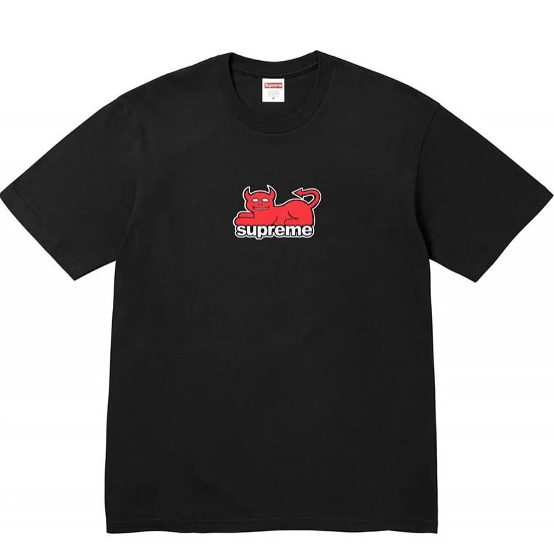 Supreme Little Devil Print Black Streetwear T-Shirt
