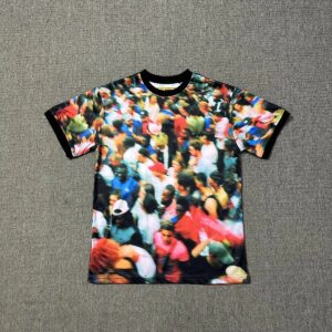 Corteiz Jersey Colorful Crowd Print Street Art T-Shirt
