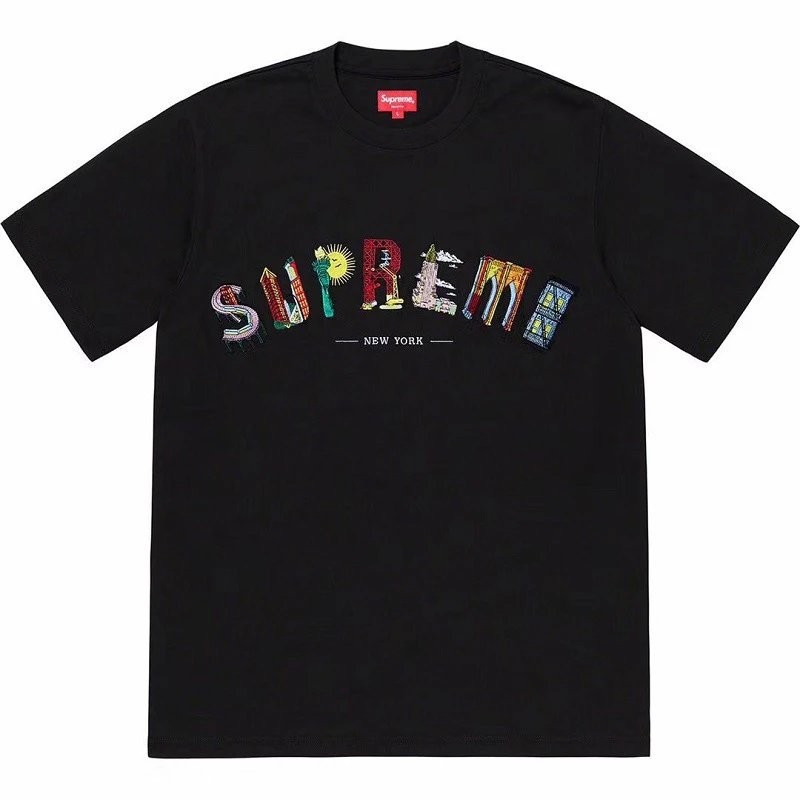 Supreme City Icons New York Black Streetwear T-Shirt