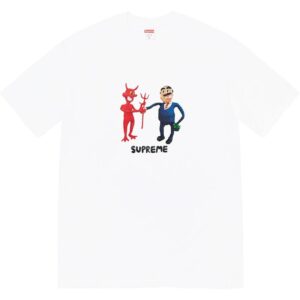 Supreme Streetwear White Cartoon Print T-Shirt