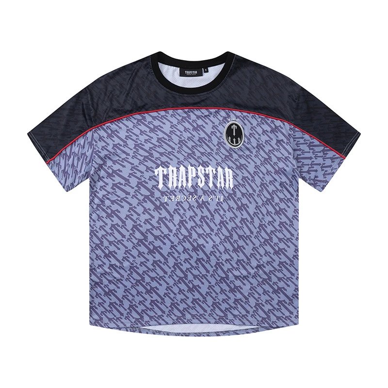 Trapstar THE ASSORTMENT Blue-Purple All-Over Print Street Short-Sleeve T-Shirt
