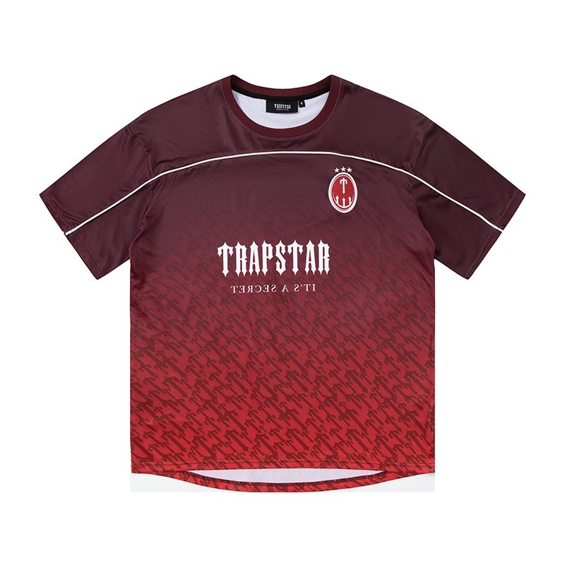 Trapstar Secret Burgundy Gradient Streetwear Jersey