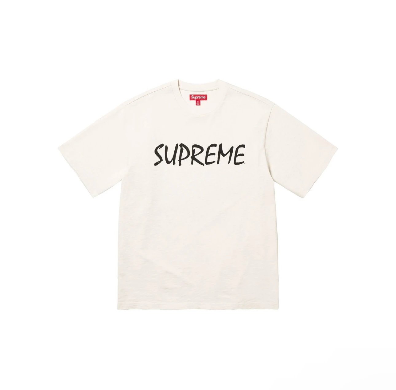 Supreme Classic Logo Off-White Oversized Street T-Shirt
