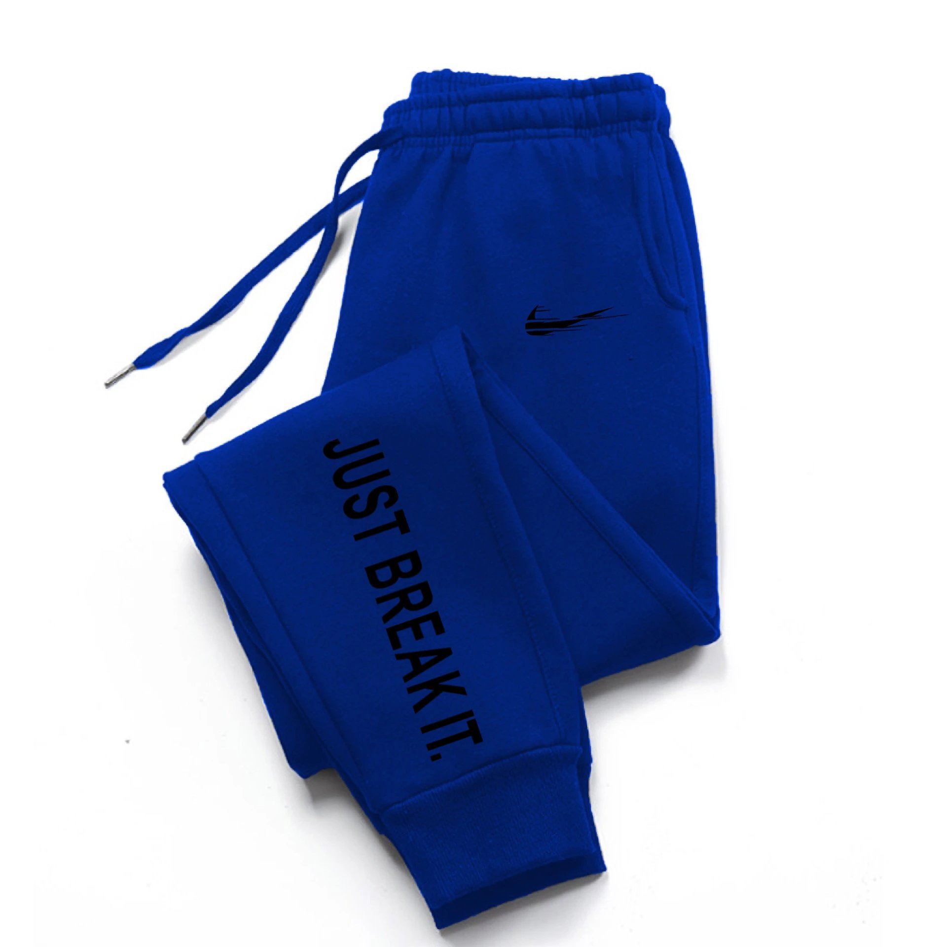 Nike JUST BREAK IT. Navy Blue Athletic Cuffed Pants