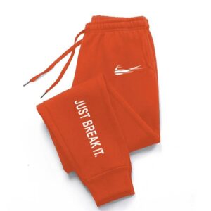 Nike JUST BREAK IT Orange Cuffed Sweatpants
