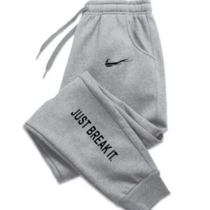 Nike Light Gray Street-Style Cuffed Sweatpants