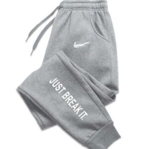 Nike JUST BREAK IT. Gray Street Tapered Sweatpants