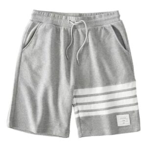 SACONOVA Waffle Stripe Light Gray Street Shorts